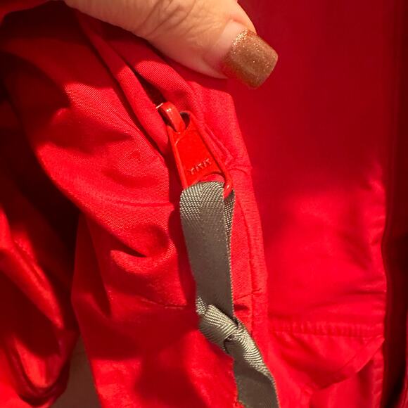 Marmot Classic Outdoor Hiking Gorpcore Red Hooded Gore Tex Rain Jacket Small - Picture 9 of 13